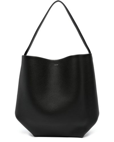 The Row Large N/s Park Leather Tote Bag - Black