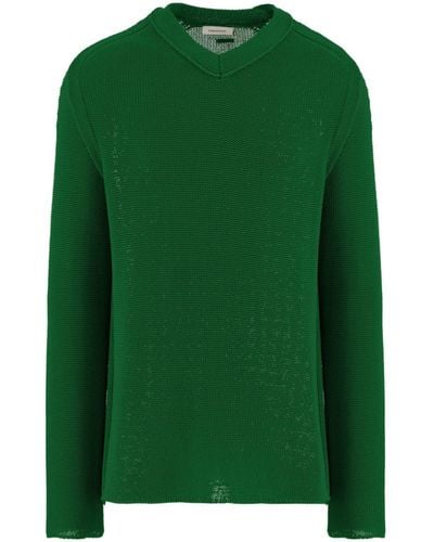 Ferragamo V-neck Sweater - Green