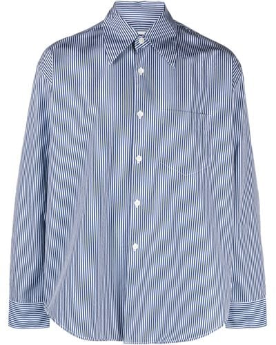 Our Legacy Coco 70s Striped Cotton Shirt - Men's - Cotton - Blue
