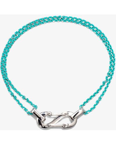 Eera Eéra - 18k White Gold Romy Chain Bracelet - Blue