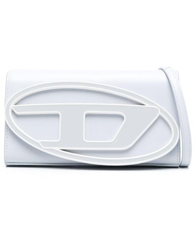 DIESEL 1dr Leather Clutch Bag - Women's - Calf Leather - White