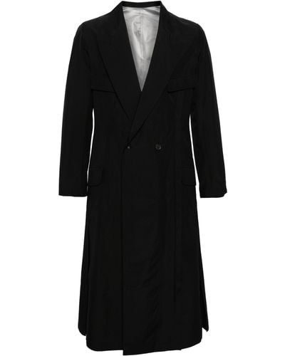 Y-3 X Yohji Yamamoto Double-breasted Coat - Black