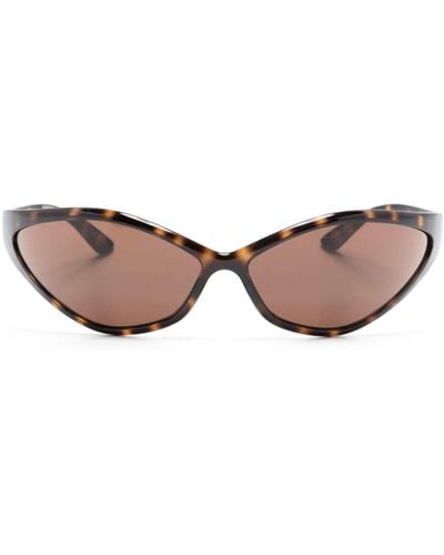 Balenciaga 90s Oval Sunglasses - Natural