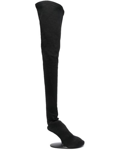 Balenciaga Thigh High Abstract 100 Heel Boots - Black