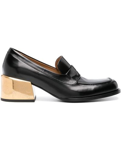 Dries Van Noten 55mm Leather Loafers - Women's - Calf Leather/rubber - Black