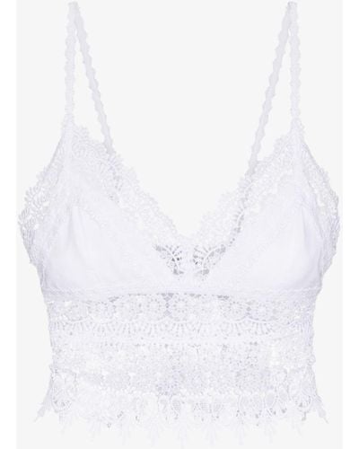 Charo Ruiz Dana Guipure Lace Bralette - Women's - Cotton/polyester - White