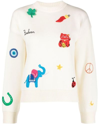 Alanui Lucky Charm Embroidered Jumper - White