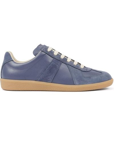 Maison Margiela Replica Leather Sneakers - Blue