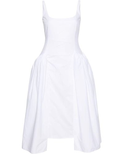 16Arlington Vezile Draped-panels Poplin Dress - White