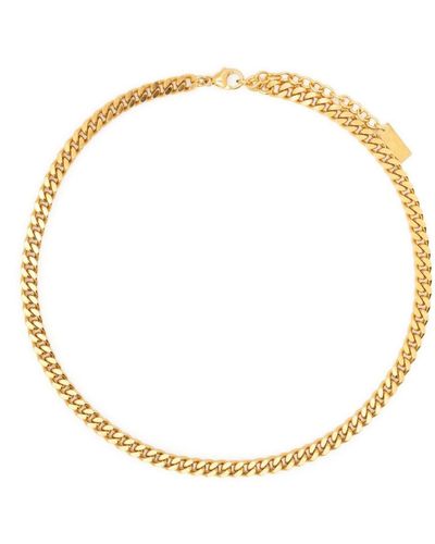 Saint Laurent Curb-chain Short Necklace - Metallic