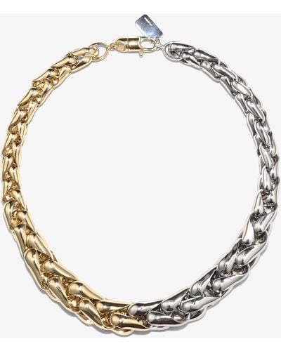 Lauren Rubinski 14k Yellow And White Large Link Necklace - Metallic