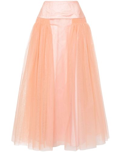 Molly Goddard Robby Tulle Flared Skirt - Women's - Cotton/nylon - Pink