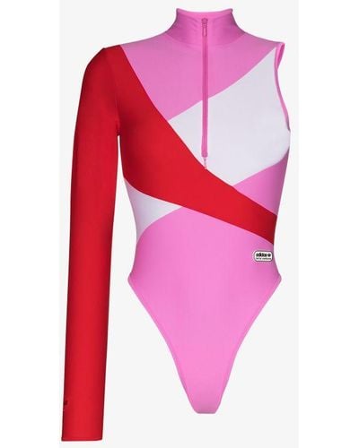 adidas X Lotta Volkova One Sleeve Swimsuit - Pink