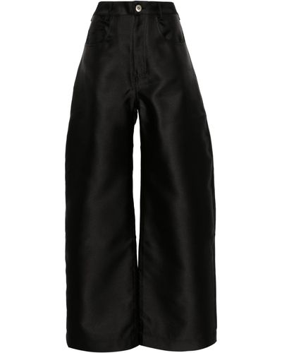 Marques'Almeida Mid-rise Boyfriend Trousers - Women's - Recycled Polyester/viscose - Black