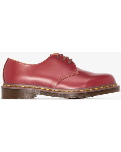 Dr. Martens Vintage 1461 Leather Derby Shoes - Red