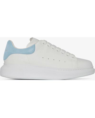 Alexander McQueen And Blue Oversized Sneakers - White