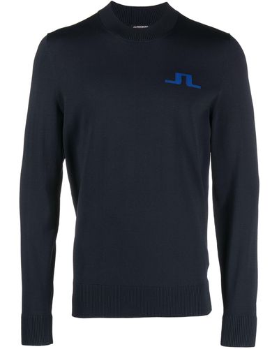 J.Lindeberg Gus Logo-embroidered Golf Jumper - Blue