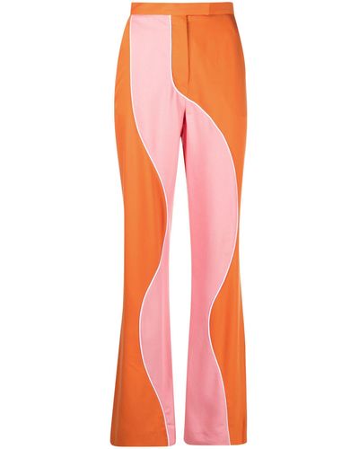 Camilla Neon Orange Flared Pants, Aggi