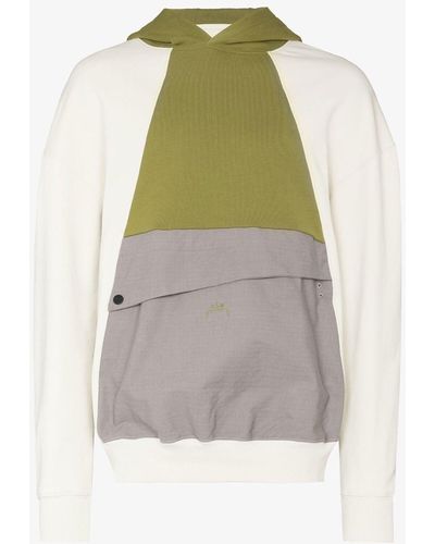 A_COLD_WALL* Colour Block Cotton Hoodie - Green