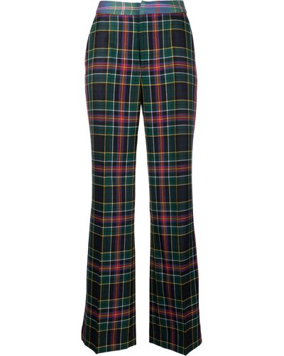 90s Plaid Pants Purple Blue Checkered Trousers Pleated Tapered Leg High  Waisted Punk Preppy 1990s Vintage Rayon Medium Large