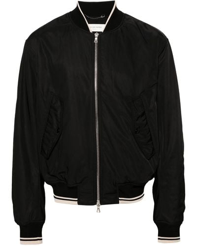 Dries Van Noten Bomber Jacket Black In Cotton