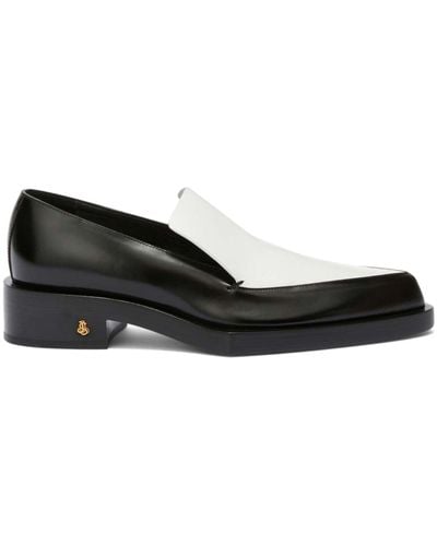 Jil Sander Two-tone Leather Loafers - Black