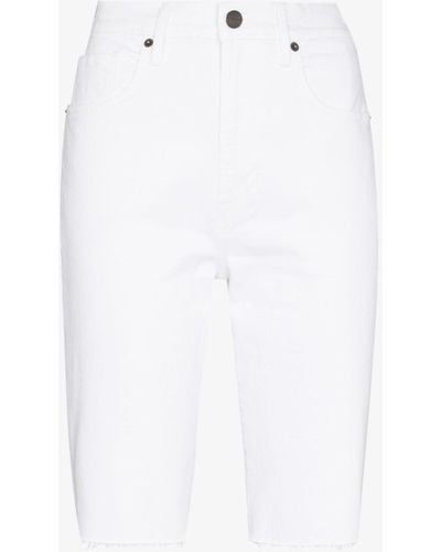 FRAME Le Vintage Denim Bermuda Shorts - Women's - Cotton/spandex/elastane - White
