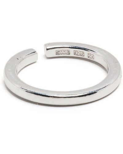 All_blues Plated Open Band Ring - Men's - Plated - White