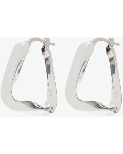 Bottega Veneta Sterling Essentials Hoop Earrings - Metallic