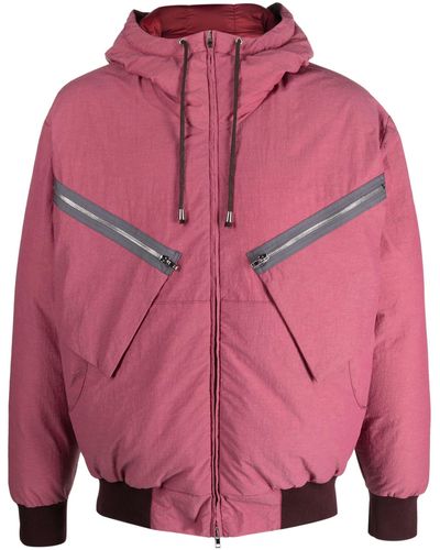RANRA Purple Kuldi Hooded Jacket - Men's - Polyamide/recycled Polyamide/cotton - Pink
