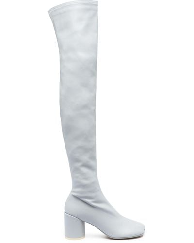 MM6 by Maison Martin Margiela Anatomic 70mm Thigh-high Boots - White