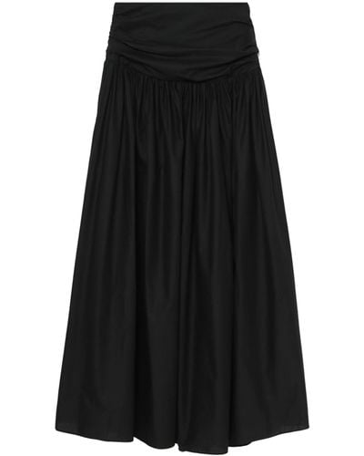 Matteau High-waisted Cotton Maxi Skirt - Black