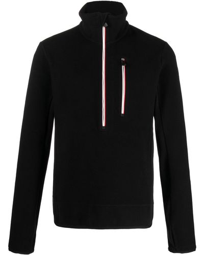 3 MONCLER GRENOBLE Half-zip Fleece Sweatshirt - Black
