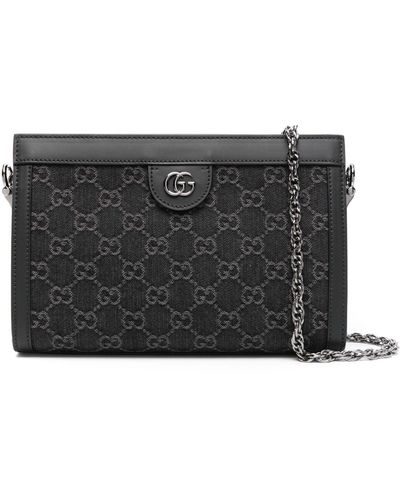 Gucci Small Ophidia GG Shoulder Bag - Black