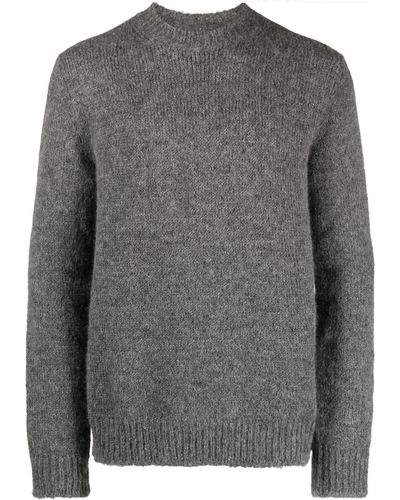 Jil Sander Crew-neck Fine-knit Sweater - Gray