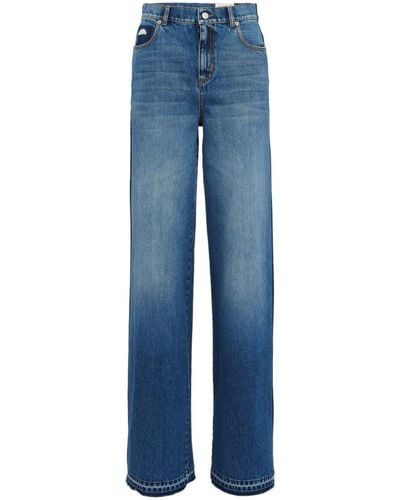 Alexander McQueen High-Waisted Jeans - Blue