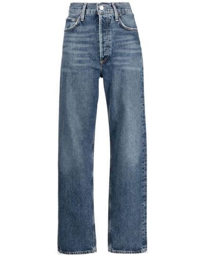 Agolde '90s High-rise Tapered Jeans - Women's - Cotton - Blue