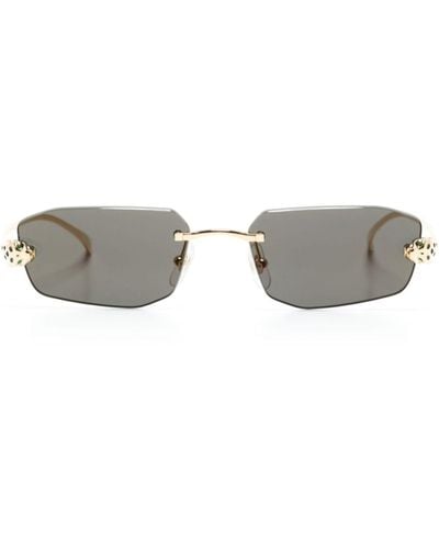 Cartier Panthère De Cartier Sunglasses - Unisex - Metal - Gray