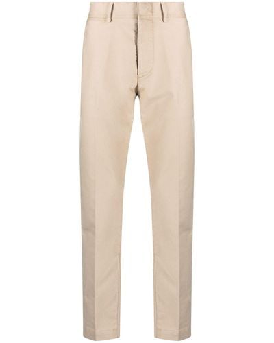 Tom Ford Tapered Cotton Trousers - Natural