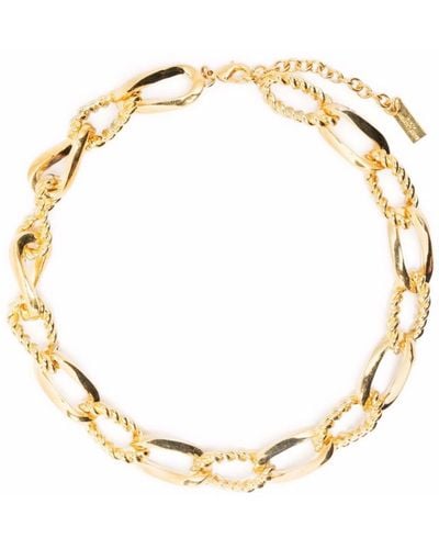 Saint Laurent -plated Chain-link Necklace - Women's - 24kt Plated Brass - Metallic
