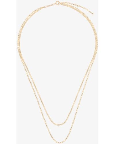 Zoe Chicco 14k Double Chain Necklace - White