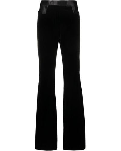 Tom Ford High-waisted Flared Trousers - Black