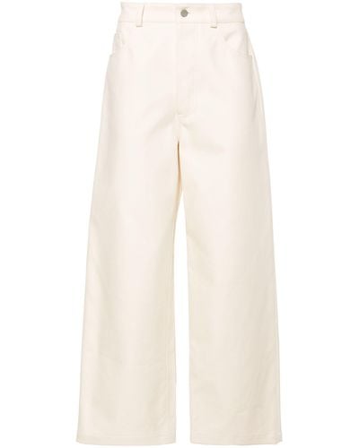 Nanushka Neutral Jurian Wide-leg Trousers - Men's - Cotton - Natural