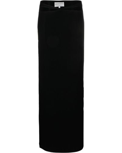 Lama Jouni Cut-out Midi Skirt - Women's - Spandex/elastane/viscose - Black
