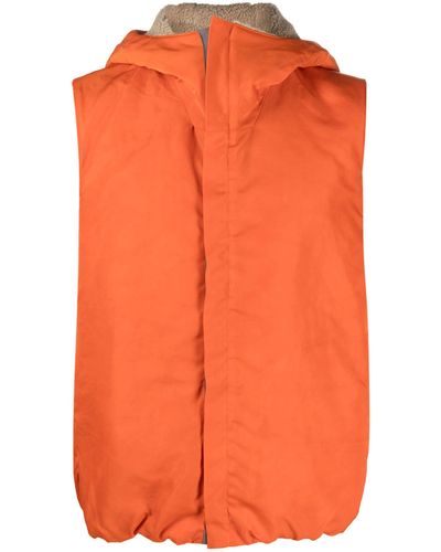 RANRA Djamm Hooded Gilet - Men's - Polyamide/wool/polyester - Orange