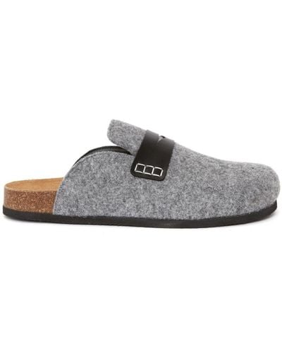 JW Anderson Felted Slip-on Loafers - Gray