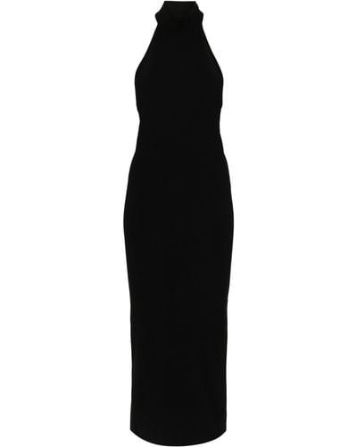 Khaite High-neck Halterneck Dress - Black