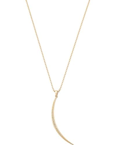 Mizuki 14k Yellow Sea Of Beauty Crescent Pearl Diamond Necklace - Women's - Diamond/freshwater Pearl/14kt Yellow - Metallic