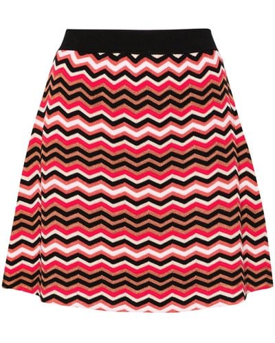 Missoni Zigzag-woven A-line Miniskirt - Red
