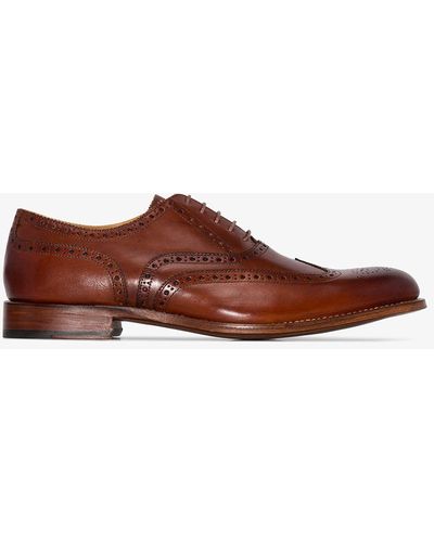 Grenson Dylan Oxford Brogue Shoes - Brown
